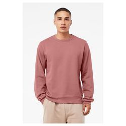 Bella + Canvas 3911 Classic Crewneck Sweatshirt in Mauve size XL | Cotton/Polyester Blend