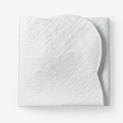 Lily Pinsonic Damask Throw by BrylaneHome in White