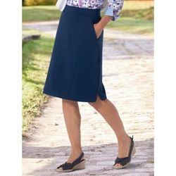 Appleseeds Women's FlexKnit 7-Pocket Pull-On Skirt - Blue - PS - Petite