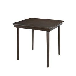 Straight Edge Wood Folding Card Table by Stakmore in Expresso