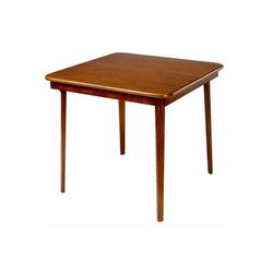 Straight Edge Wood Folding Card Table by Stakmore in Fruitwood