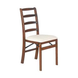 Shaker Ladderback Wood Folding Chairs, Set Of 2 by Stakmore in Fruitwood