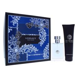 VERSACE POUR HOMME 2 PCS SET: 3.4 EDT SP + 5 OZ HAIR & BODY SHAMPOO Standard Eau De Toilette for Men