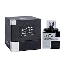 24 Carat White Gold from Lattafa for Men 3.4 oz Eau De Parfum for Men