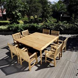 9 pc Square Veranda Teak Dining Set