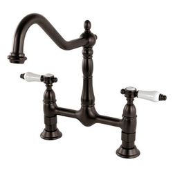 Kingston Brass KS1175BPL Bel-Air Bridge Kitchen Faucet, Oil Rubbed Bronze - Kingston Brass KS1175BPL