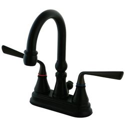 Kingston Brass KS2615ZL 4 in. Centerset Bathroom Faucet, Oil Rubbed Bronze - Kingston Brass KS2615ZL