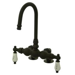 Kingston Brass CC95T5 Vintage 3-3/8-Inch Deck Mount Tub Faucet, Oil Rubbed Bronze - Kingston Brass CC95T5