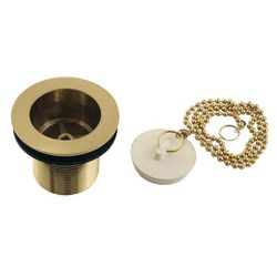 "Kingston Brass DSP17SB 1-1/2" Chain and Stopper Tub Drain with 1-3/4" Body Thread, Brushed Brass - Kingston Brass DSP17SB"