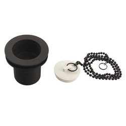 "Kingston Brass DSP20ORB 1-1/2" Chain and Stopper Tub Drain with 2" Body Thread, Oil Rubbed Bronze - Kingston Brass DSP20ORB"