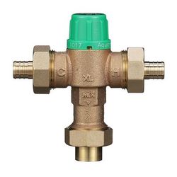 Zurn Industries 34-ZW1017XL2PEX1C 3/4" Thermostatic Mixing Valve w/ 2 PEX & 2 Copper Sweat Tailpieces