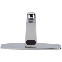 Zurn Industries Z6913-XL-CP8-MV-SH Deck Mount Sensor Faucet w/ 0.5 gpm Aerator & Temperature Mixing Valve- Chrome