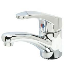 Zurn Industries Z82200-XL Deck Mount Lavatory Faucet w/ 5" Spout & 2.2 gpm Aerator - 4" Centers, Chrome, Stainless Steel