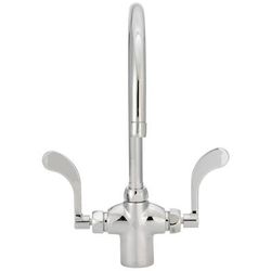 Zurn Industries Z826C4-XL Deck Mount Laboratory Faucet w/ 2.2 gpm Aerator - 8" Gooseneck Spout, Chrome