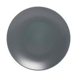 10 Strawberry Street WM-4-CHAR-6 8 1/4" Round Wazee Matte Salad Plate - Stoneware, Charcoal, Gray