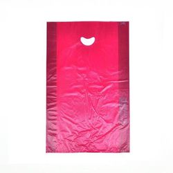 LK Packaging CH21BY Merchandise Bag w/ Handle - 13" x 21", 0.7 mil HDPE, Burgundy, Red