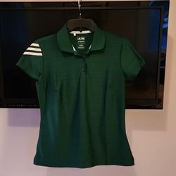 Adidas Tops | Ladies Adidas Golf Polo Shirt In Green And Size Small | Color: Green | Size: S
