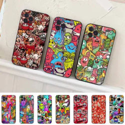 TOPLBPCS-Coque de téléphone en TPU souple avec graffiti rock coque pour iPhone 13 Pro MAX 14 11 12