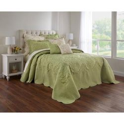 Amelia Bedspread by BrylaneHome in Sage (Size TWIN)