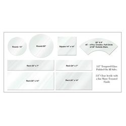 Eastern Tabletop 0509G Rectangular Riser Shelf - 33"L x 9"W, Glass, Clear