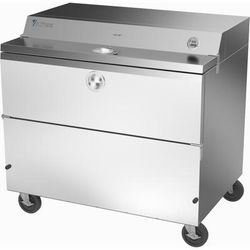 Victory Refrigeration VMCF49-1-S-HC Milk Cooler w/ Top & Side Access - 768 Half Pint Carton Capacity, 115v, Silver