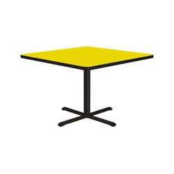 Correll BXT36S-38-09-09 36" Square Dining Height Table - Laminate, Yellow