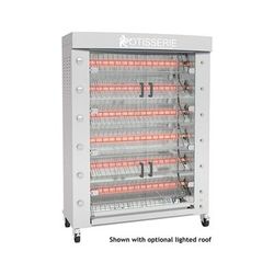 Rotisol USA FBS1400-6G-SS LP Gas 6 Spit Spatchcock Commercial Rotisserie w/ 30 Bird Capacity, Liquid Propane, Silver, Gas Type: LP, 208/240 V