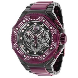 1 LIMITED EDITION - Invicta SHAQ Reserve 1.51 Carat Diamond Swiss Ronda Z60 Caliber Men's Watch - 55.1mm Black Burgundy (37475-N1)