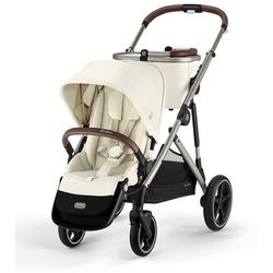 Cybex Gazelle S Single-to-Double Stroller - Taupe Frame / Seashell Beige
