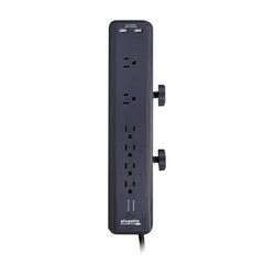 Plugable 6-Outlet Surge Protector with USB Charging and Desk Clamp Mount PS6-USB2DC