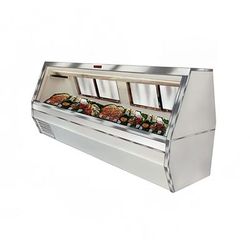 Howard-McCray SC-CFS35-10-LED 119" Full Service Fish/Poultry Case w/ Straight Glass - 1 Pan, 115v, White