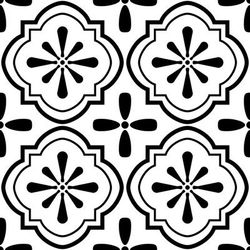 Set of 20 Peel-and-Stick Floor Tiles by RoomMates in Cosmos Black White