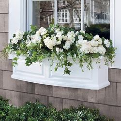 Nantucket Easy-Care Window Planter - White, 5'L - Grandin Road