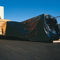 LK Packaging GB608 Tarp - 8' x 100', 6 mil LDPE, Black