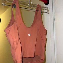 Lululemon Athletica Tops | Lululemon Align Tank Top In “Rustic Coral”; Size 6 | Color: Orange | Size: 6