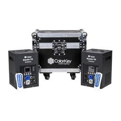 ColorKey Dazzler FX Cold Spark Machine Bundle with Road Case (2-Pack, Black) CKU-7702