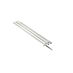 Lee's Tackle Bright Silver Pole w/Black Spike Step Tube 1.5" 18.5' MX8718CR