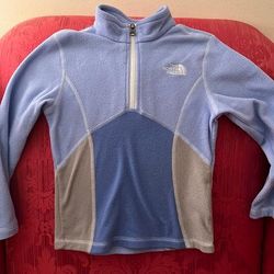 The North Face Shirts & Tops | Girls North Face Glacier 1/4 Zip Up Fleece Blue/Gray Size Xxs | Color: Blue | Size: 5g