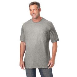 Men’s Big & Tall The Ultra-Light Comfort Tee by KingSize in Heather Grey (Size 6XL)