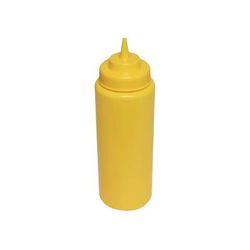 Thunder Group PLTHSB032YW 32 oz Wide Mouth Squeeze Bottle - Plastic, Yellow