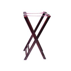 Thunder Group WDTHTS032 33 1/2" Folding Tray Stand - Acacia Wood, Mahogany