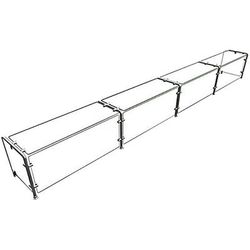 Hatco EP11-14415 Full Service Mounted Food Shield - 144" x 15" x 18", Glass/Stainless Steel, Clear, 0.25 in