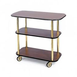 Geneva 36100 Rectangular Dessert Cart w/ Multi-Tiered Design - Mahogany, Brown