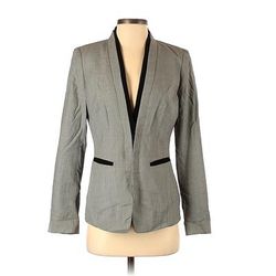 Lafayette 148 New York Wool Blazer Jacket: Gray Jackets & Outerwear - Women's Size 2