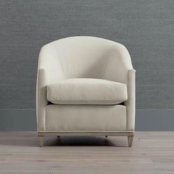 Lavello Accent Chair - Sky Velvet - Frontgate