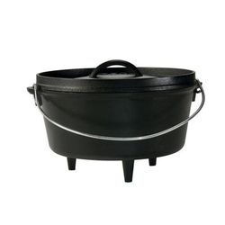 Lodge L10DCO3 5 qt Cast Iron Dutch Oven, Black