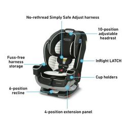 Graco Extend2Fit 3-in-1 Convertible Car Seat - Hamilton