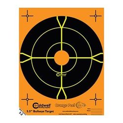 Caldwell Shooting Supplies Orange Peel Bullseye Targets - 5.5" Orange Peel Bullseye Target 25 Pack