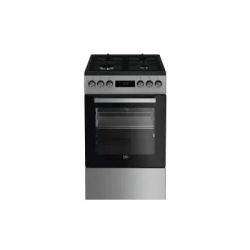 Beko FSM52331DXDT cucina Gas Nero, Acciaio inossidabile A