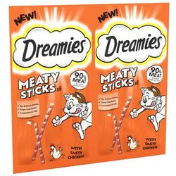 3x30g Meaty Sticks with Tasty Chicken Dreamies Cat Treats